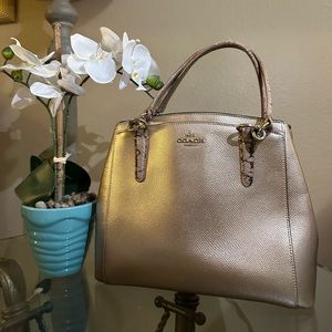 Gold Coach mini Christy carry all. Perfect for that coffee date with friends